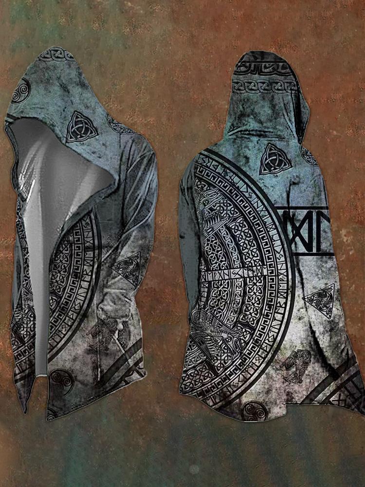 Abstract Universe Retro 3D Print Men's Hooded Sweatshirt Cardigan – Spring/Autumn