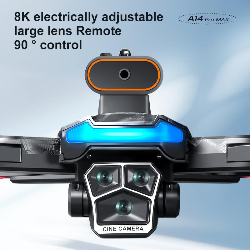 Upgrade A14 Pro Max Drone Aerial 8K HD Dual-Camera 5G WIFI GPS Brushless Motor Optical Flow Obstacle Avoidance RC Drone 10000M