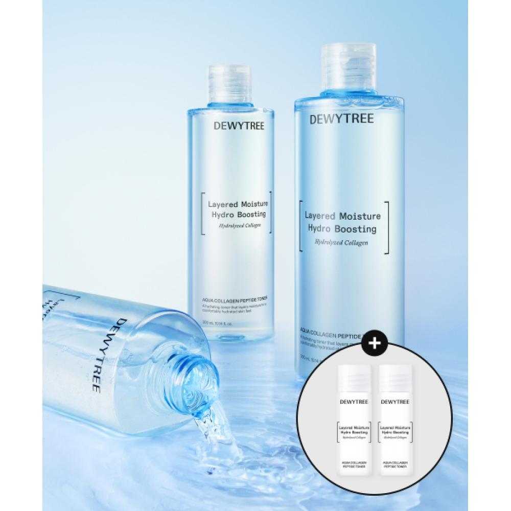 

Dewytree [exclusive Sunlaunch Large Dose] Aqua Collagen Peptide Toner 300ml 2 Pcs 9ml 2 Free Toner NONE