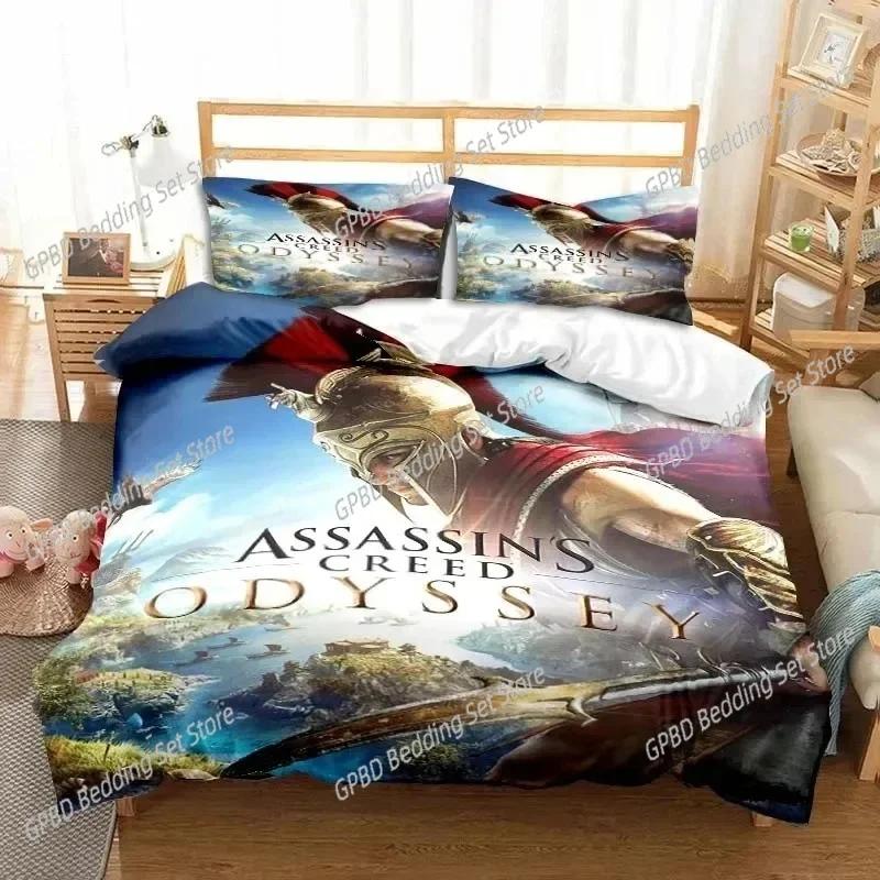 New Game A-Assassin S Creed Art Bedding Set Bedroom Soft Modern Bedspreads Comefortable Kids Duvet Cover Quilt Cover Pillowcase