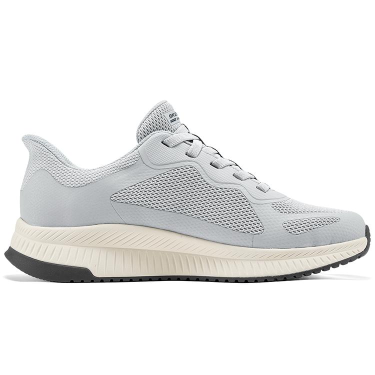 Skechers Bobs Squad 4 Comfortable Versatile Low-Top Casual Shoes Men sneakers Light-Gray 118423-LTGY