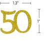 Happy 50th Birthday Confetti, 100 Pcs Glitter Gold Number 50 Table Confetti for 50th Birthday, Anniversary Party Supplies (50,Gold)