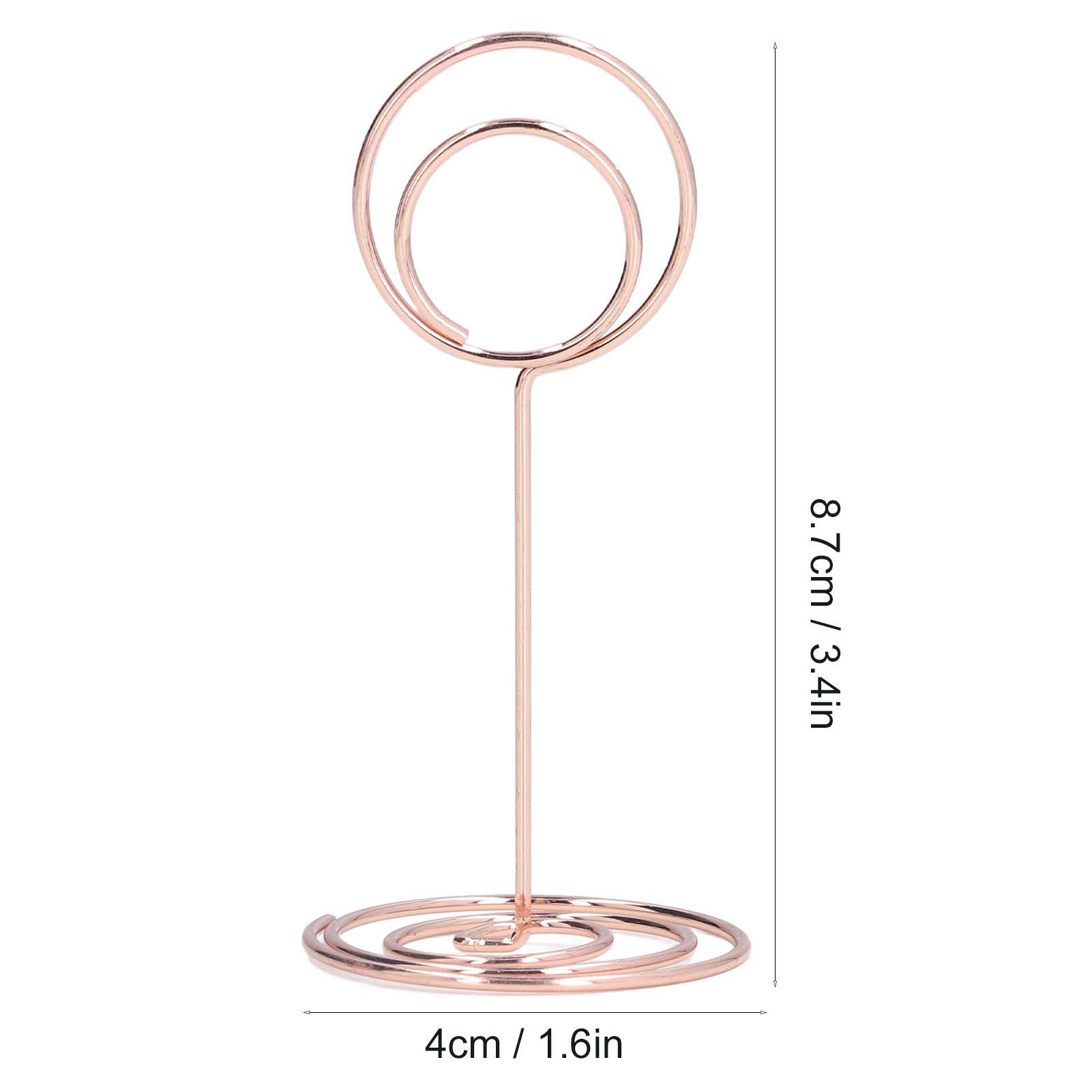 

10pcs Table Number Holder Round Base Electroplating Process Elegant Cute Shape Home Ornaments for Weddings