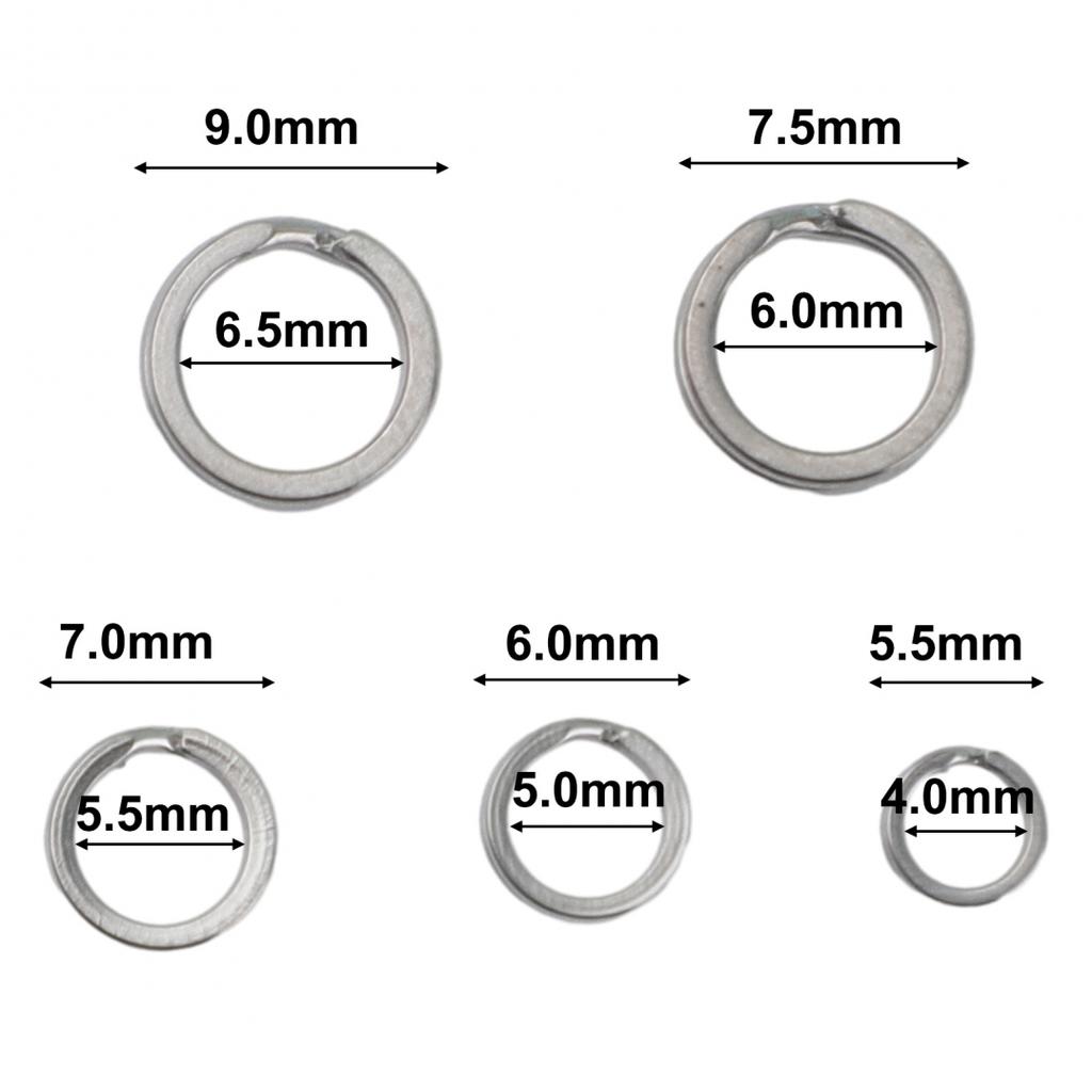 Nerezové kroužky s rozděleným kroužkem Rybaření Outdoorové konektory Nářadí Stříbrné nástrahy