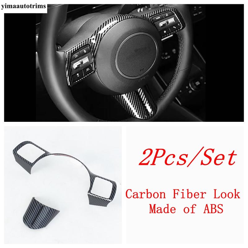 For Hyundai Sonata 11th 2024 2025 Car Steering Wheel Frame Button Panel Decoration Cover Trim Carbon Fiber Accessories Interior