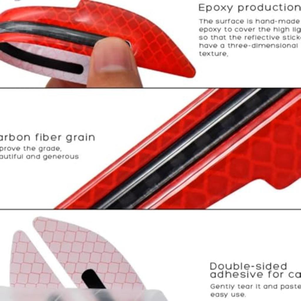 Car Reflective Stickers, Door Border Collision Strips, Leaf Boards, Creative Personality, Rearview Mirror Stickers, Body Scratches, Occlusion