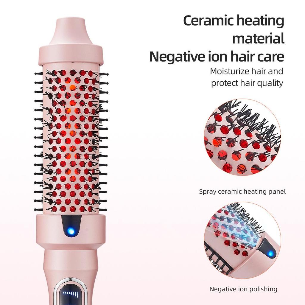 2-in-1 Anti-Scald Curling & Straightening Comb – Electric Heating for Fluffy Curls & Smooth Hair
