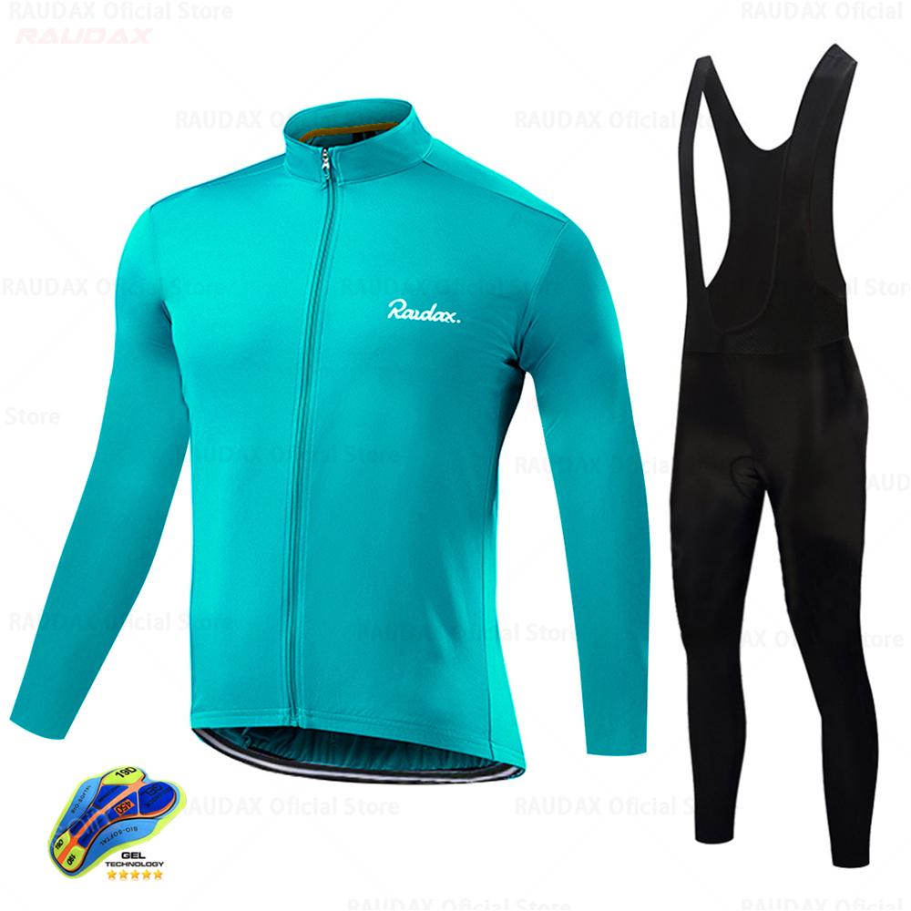 Spring Autumn Cycling Jersey 2025 Raudax Men Cycling Set Racing Bicycle Clothing Suit Breathable Mountain Bike Clothes Sportwear