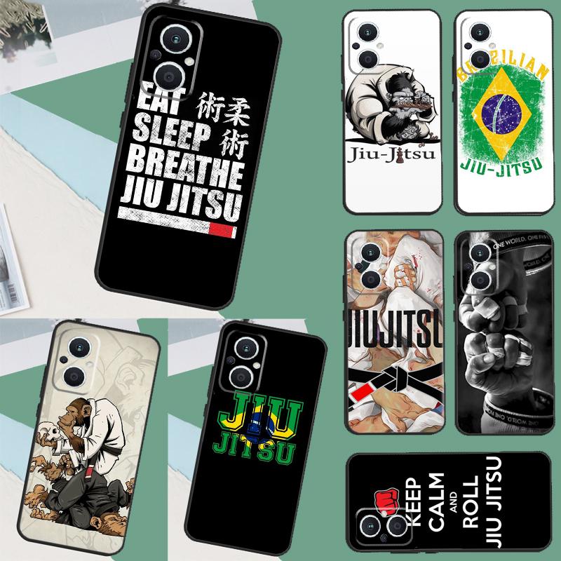 BJJ Brazilian Jiu Jitsu Case For OPPO Reno 12 F 13 13F 11 8T 7 8 10 Pro OPPO Find X8 X6 Pro X3 X5 Lite Cover Funda