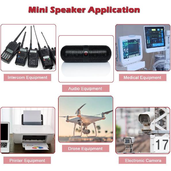 6PCS 1W 8 Ohm DIY Magnetic Speaker Full-Range Cavity Mini Speaker Replacement Loudspeaker with 2 Pin Interface for Small DIY Electronic Projects