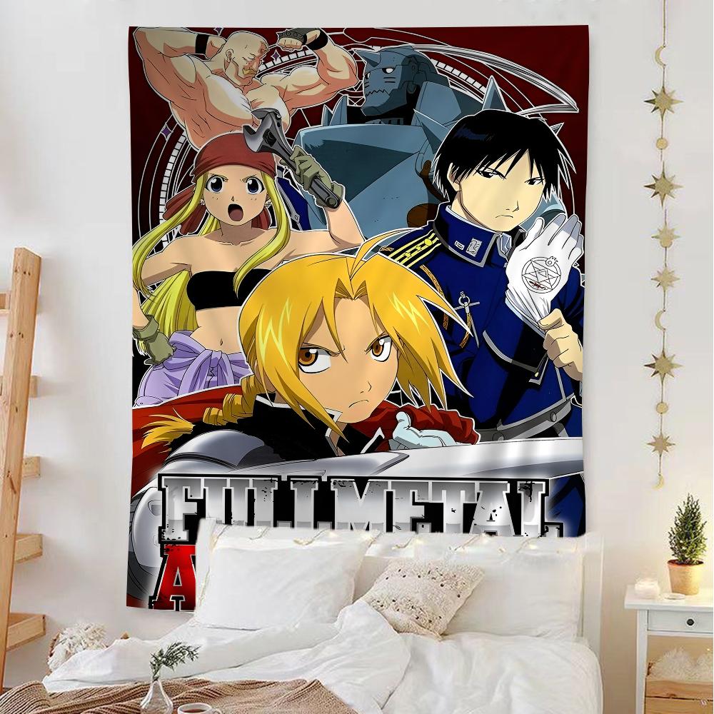 Anime Fullmetal Alchemist Chart Wandteppich Böhmische Wandteppiche Mandala Wandkunst Dekor