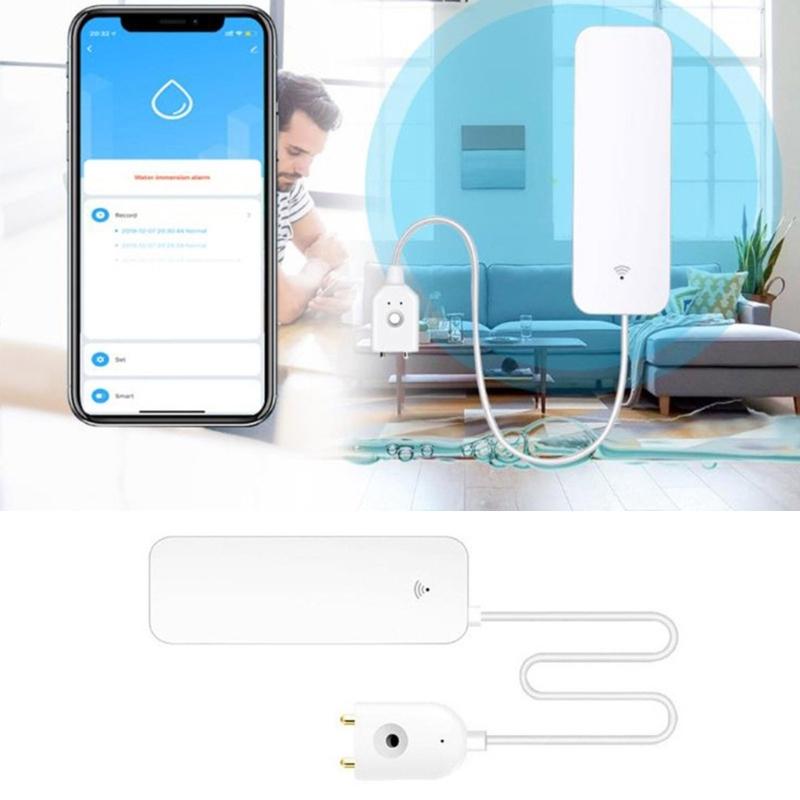 Water Immersions Alerts Systems with Remote Monitoring Home Flood Detection Device Simple To Use for Household Safety