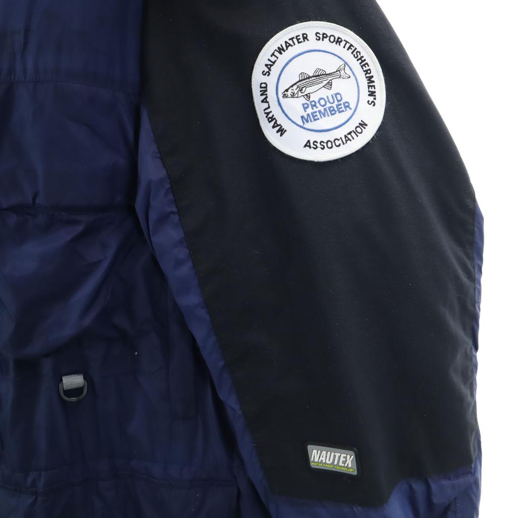 NAUTICA COMPETITION 90s Old Nylon jacket XL blue Hooded Outdoor Men's Used