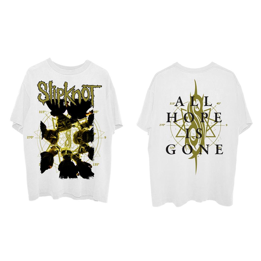 Slipknot 25. Jubiläum Skelett Ratte Schädel Doppelseitiges Vintage T-Shirt, Unisex Nu-Metal Fan Streetwear Tee, 100% Baumwolle Lässiges Kurzarm Oberteil