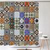 Badezimmer Abstrakt Bohemian Duschvorhang Mittelalterliche Nordische Kunst Boho Bedruckter Polyesterstoff Duschvorhang Mit Haken
