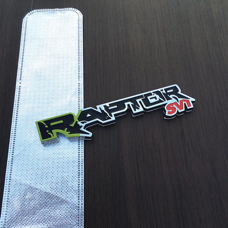 BBBF7 1pcs 3d Metal RAPTOR SV1 Emblem Car Sticker Car Styling For Ford Kuga Raptor SVT F150 F250 F350 F450 F550 F650 Auto Accessories