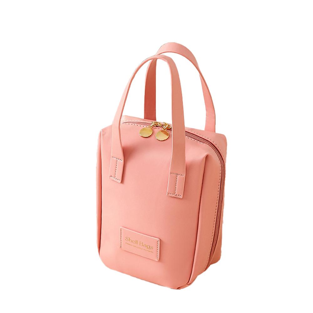 

1 шт. Женский кожаный органайзер для макияжа, женский дорожный набор для туалетных принадлежностей, косметичка, чехол для хранения, роскошная женская шкатулка розовый