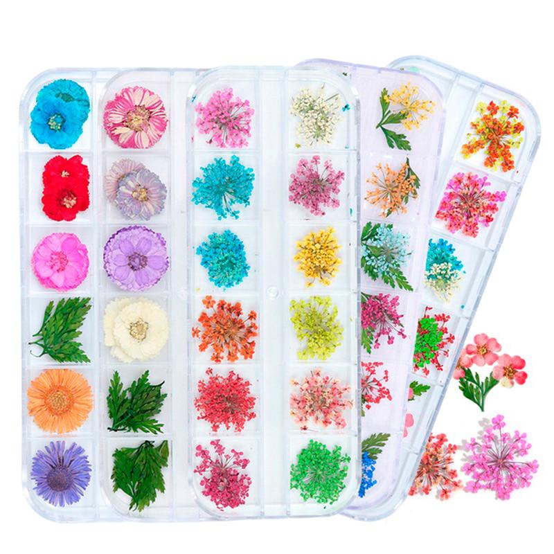 

Сушеные цветы, листья, украшения для ногтей, натуральные цветочные наклейки, 3D сухие красивые наклейки для дизайна ногтей, ювелирные изделия, УФ-гель-лак для маникюра, TRFL-1