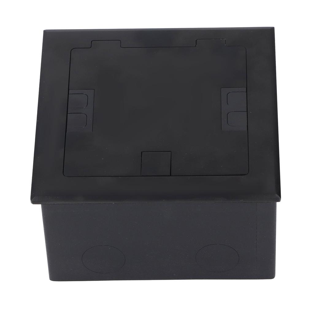 Floor Outlet Black Stainless Steel 16A 3 Prong Universal 2 Holes USB and Computer Port Recessed Floo