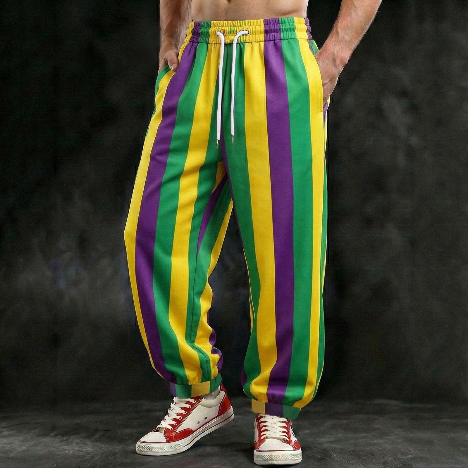 

Men s 3D Digital Printing Denim Jogger With American- Loose Fit And Buckle Edges - Street Hip-Hop Long Pants XL жовтий