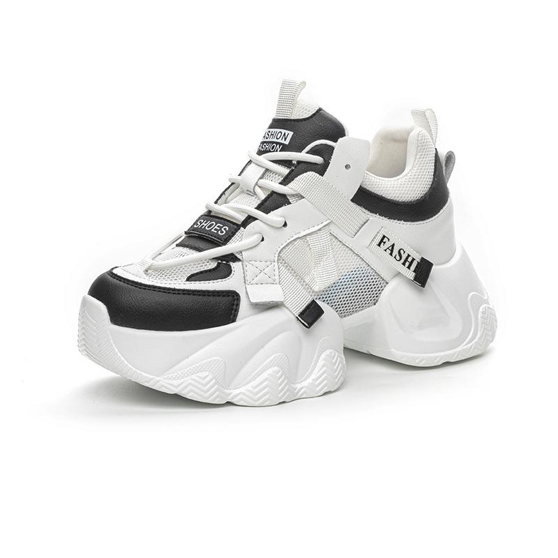 Dad shoes breathable spring and summer new thick-soled thin small ins trendy mesh casual sneakers