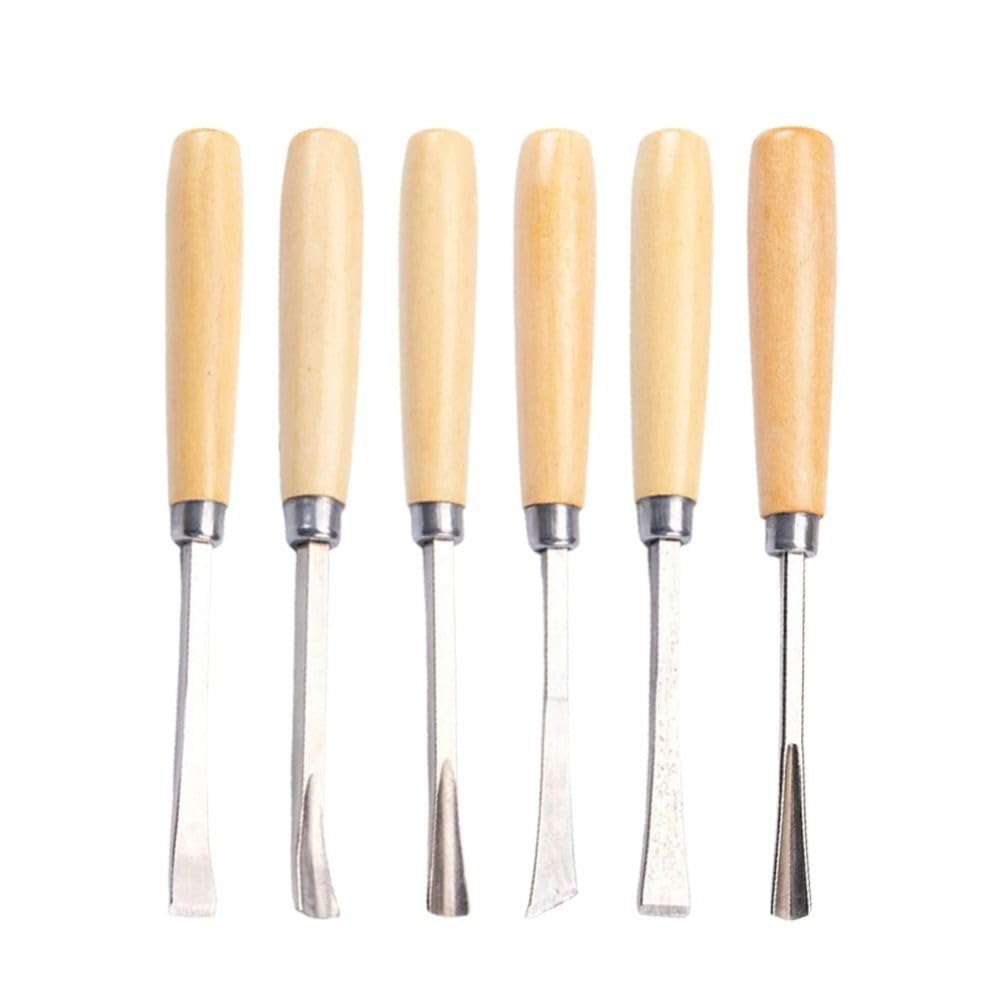 6 Pieces Wood Carving Chisels Craft Hand Tools Carving Chisels DIY Tools for Woodblock Printing