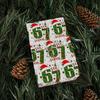 Christmas Gift Wrap Selfadhesive Paper With Santa And Reindeer Design For Holiday Packaging