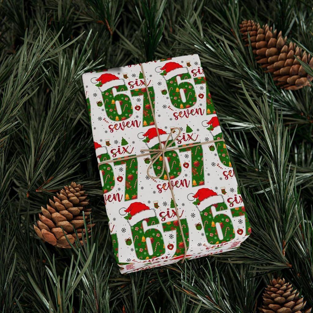 Christmas Gift Wrap Selfadhesive Paper With Santa And Reindeer Design For Holiday Packaging