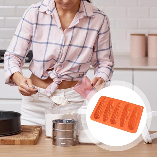 Silicone Corn Bread Stick Pan Non-Stick Tortilla Mold High Temperature Resistant Flexible Baking Mold