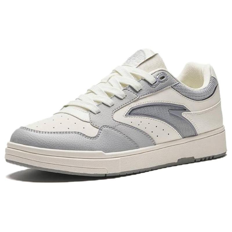 Anta Street Play GZ Abrasion Resistant Breathable Low top Skateboard Shoes Men's Gray Beige Sneakers 112428011-2