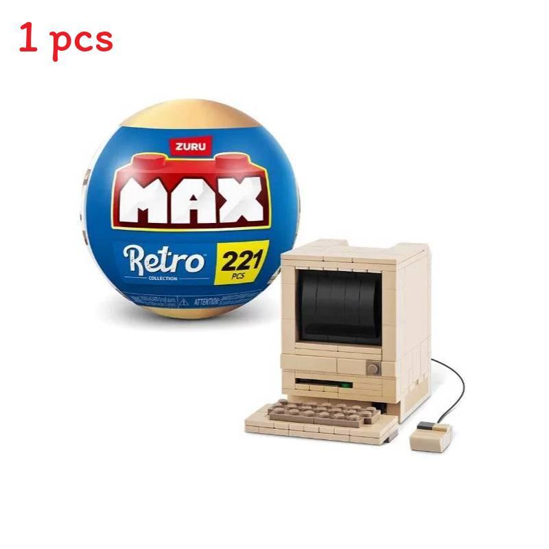 Набор строительных шариков-пазлов серии Max Retro со случайным коллекционным сюрпризом для детей и коллекционеров Computer