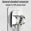 1Pcs Shower Head Stand Adjustable Wall-Mounted Shower Head Stand Self-adhesive Shower Head Handheld Stand Bathroom Accessory