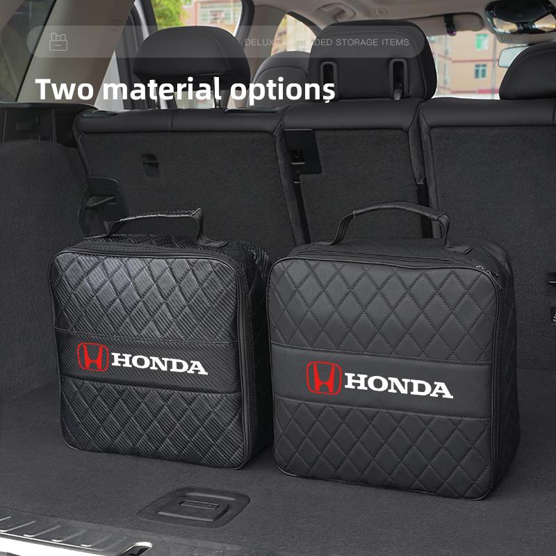 Car Leather Storage Bag High-capacity Auto Trunk Handbag For Honda Civic Accord Crosstour Spirior Odyssey Avancier UR-V Sienna