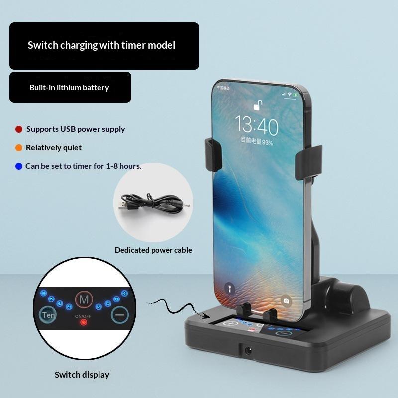 Tragbarer Handy-Automatik-Schüttler, leiser automatischer Schrittgeher-Halter, verstellbar für die meisten Smartphones, Geschenk für Fitness-Liebhaber