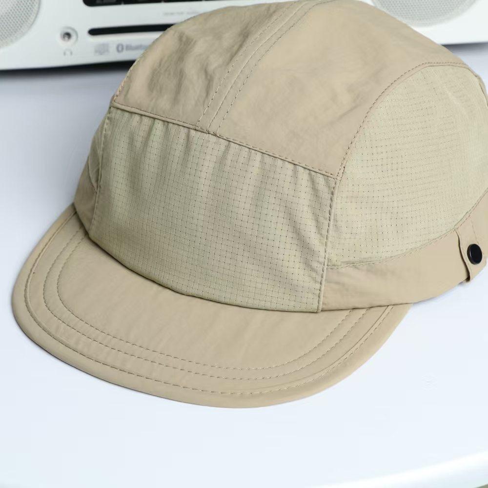 Breathable Quick-drying Dad Hat Japanese 5-panel Baseball Cap Casual Flat-brimmed Cap  Summer