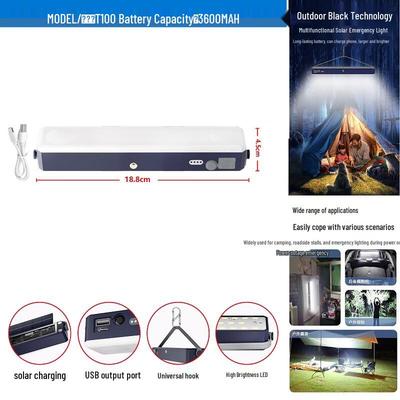 Portable LED Solar Rechargeable Emergency Tube Light