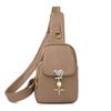 New Trendy and Fashionable Women's Breast Bag Soft Leather Crossbody Bag Simple Large Capacity Backpack Mobile Phone Bag