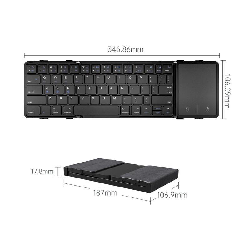 OLOEY Portable Tri-Fold Bluetooth Keyboard