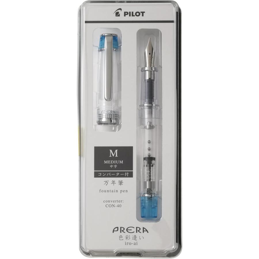 

Pilot Prera Iro-Ai Fountain Pen Clear Light Blue Medium Nib P-FPR-1-TLB-M