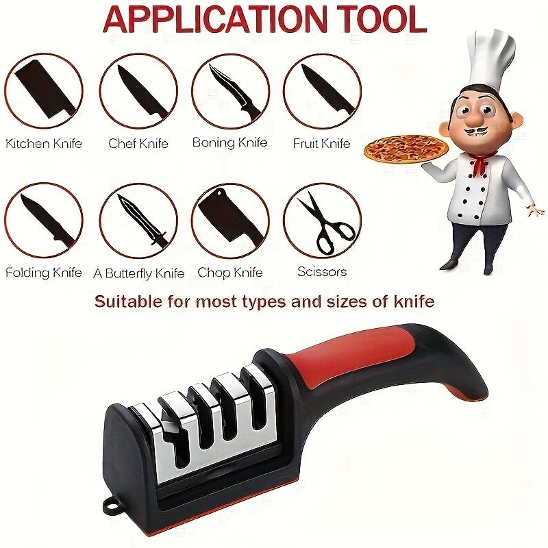 1PC Multi-functional Four-stage Professional Tool Sharpener, Made of Tungsten Steel, ABS and Ceramic Whetstone, Is a Must-have for Households.