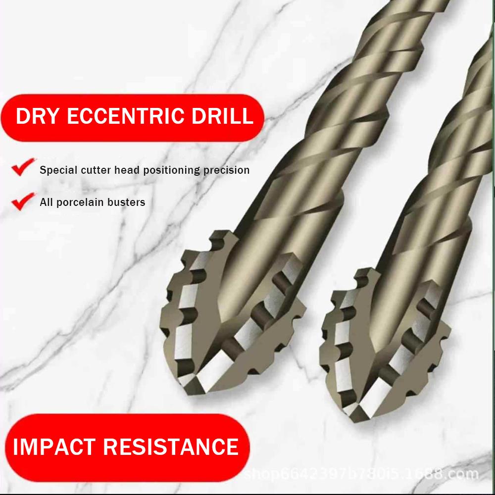 3PCS/set Eccentric Drill Bit Set Four-Edge Serrated Drill Bits High Hardness Bevel Tip Serrated Drill Bits for Brick Wood