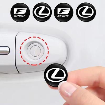 2/4Pcs Car Door Lock Keyhole Anti-blocking Protection Stickers For IS250 IS200 CT200h GS300 LS430 RX450h LX570 IS300 ES300