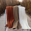 WTEMPO Solid Color Soft Winter Long Warm Knitted Scarves Women's Thickened Windproof Cold-proof Versatile Casual Scarves