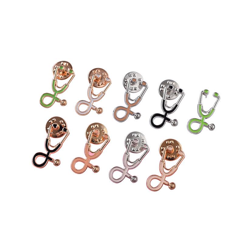 Stethoscope Badge Brooch: European & American Film-inspired Alloy Jewelry