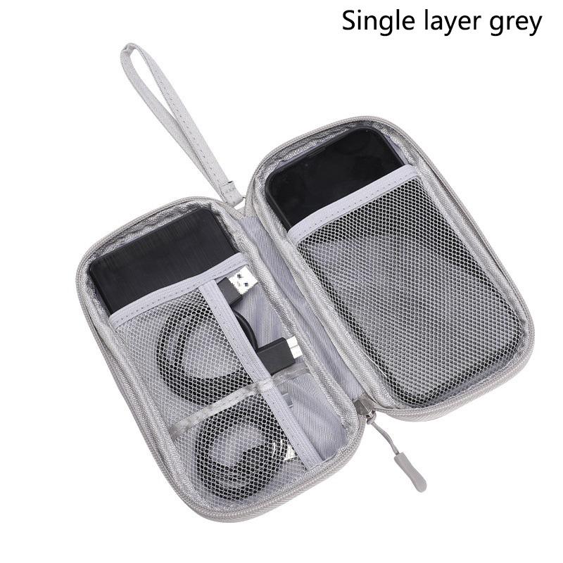 Электронный органайзер, Большая дорожная сумка-органайзер для кабелей, Чехол для переноски, Портативный водонепроницаемый двухслойный многофункциональный мешок для хранения