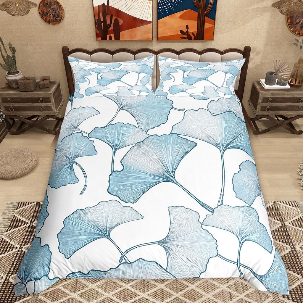 Comforter Homewish Modern Minimalist Abstract Simple Art Bedding Set Botanical Plant Leaves Comforter Set