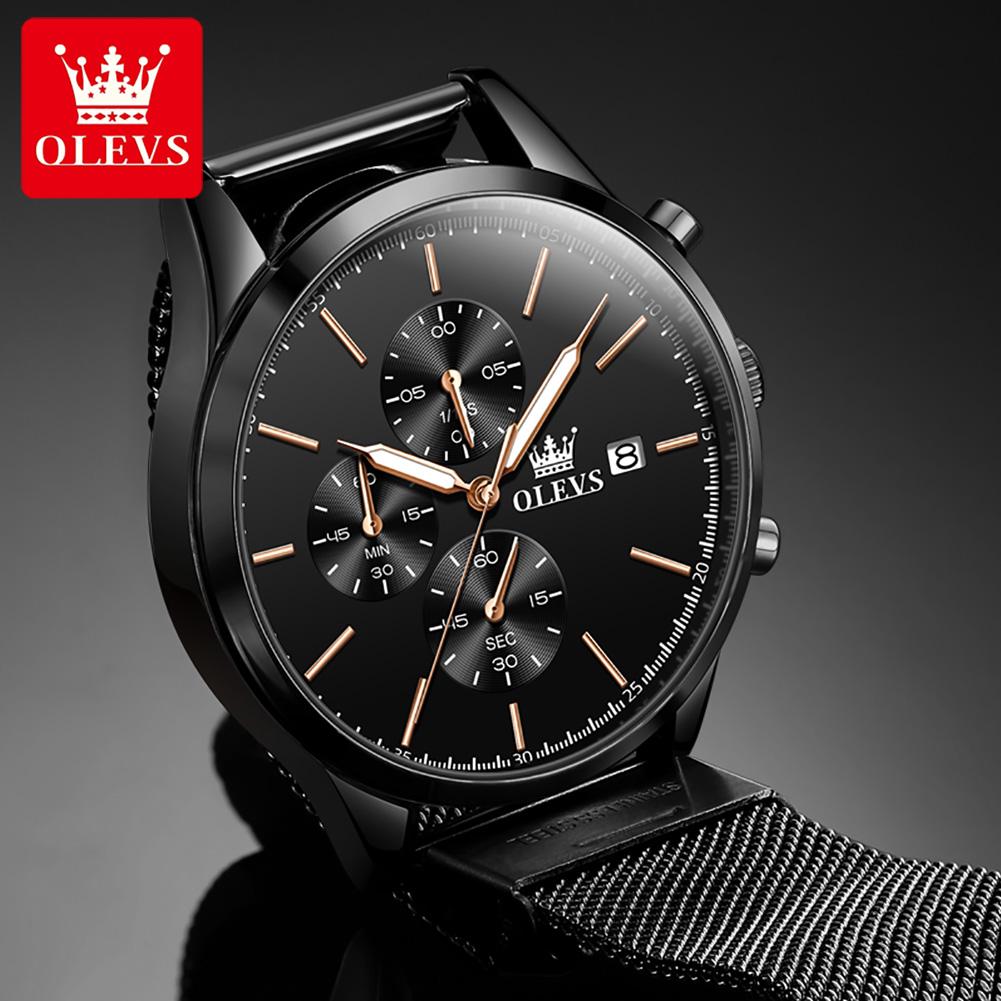 OLEVS Brand Watch Multi Functional Calendar Watch Waterproof Night Light Men's Watch 2881
