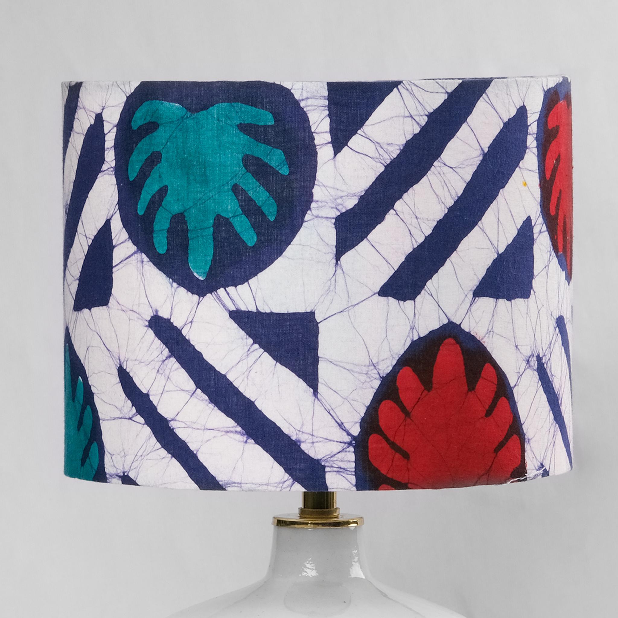Multicolour Batik Print Drum Lampshade S