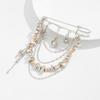 Irregular Ccb Beaded Brooch Sparkling Tassel Brooch For Women Ankle Chain Jewelry High-Quality Heart Pendant Brooch For Gift