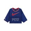 Nike V-Neck Pullover Sports Casual Short Sleeve T-Shirt Women Tops Blue HF6288-455